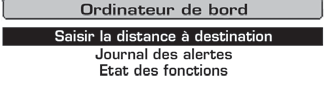 Saisir la distance jusqu'à la destination